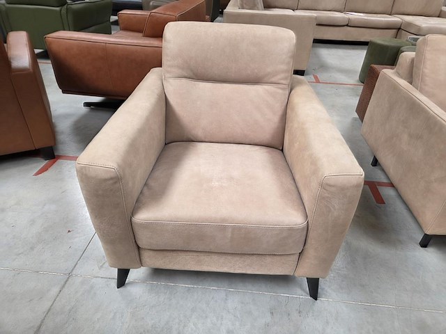 1 lederen bijzetfauteuil mitchel - afbeelding 1 van  5