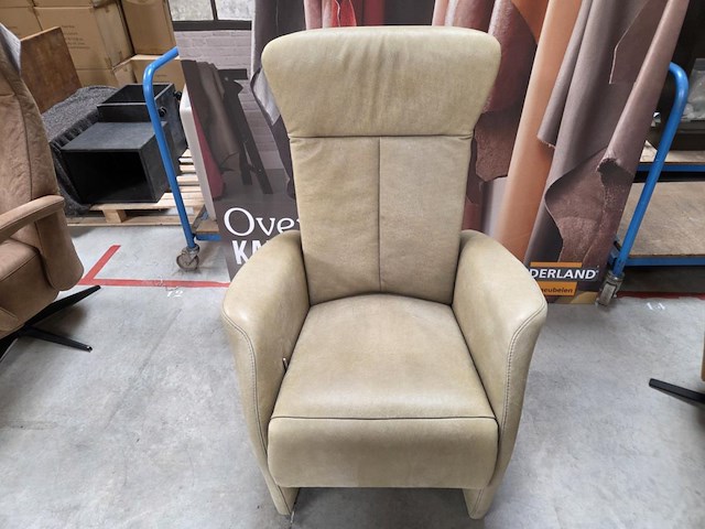 1 lederen manuele relaxfauteuil thijmen - afbeelding 1 van  5