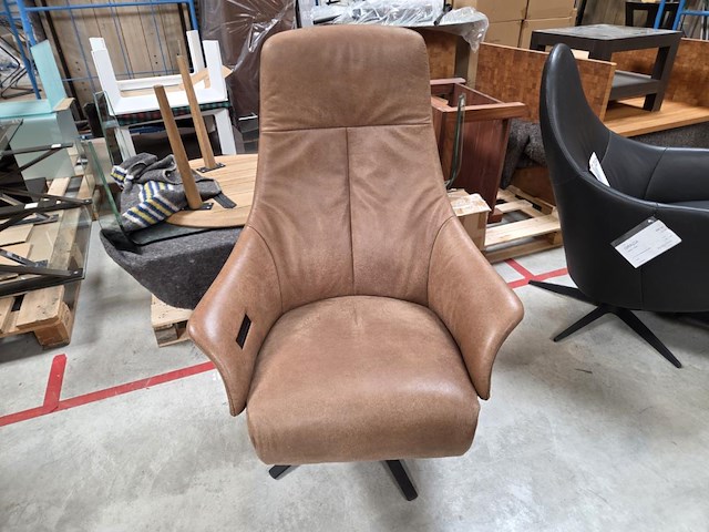 1 lederen relaxfauteuil tyson met lendesteun - afbeelding 1 van  9