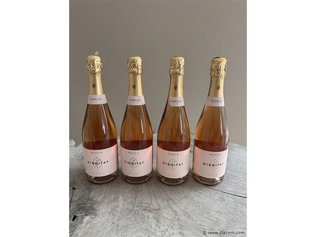 1 lot van 4 flessen dignitat cava rosé - afbeelding 1 van  1