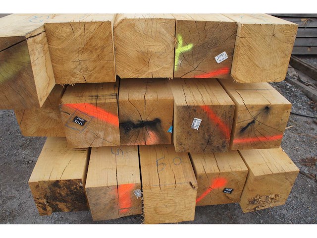 1 m³ eiken balken 200x200 - afbeelding 4 van  4