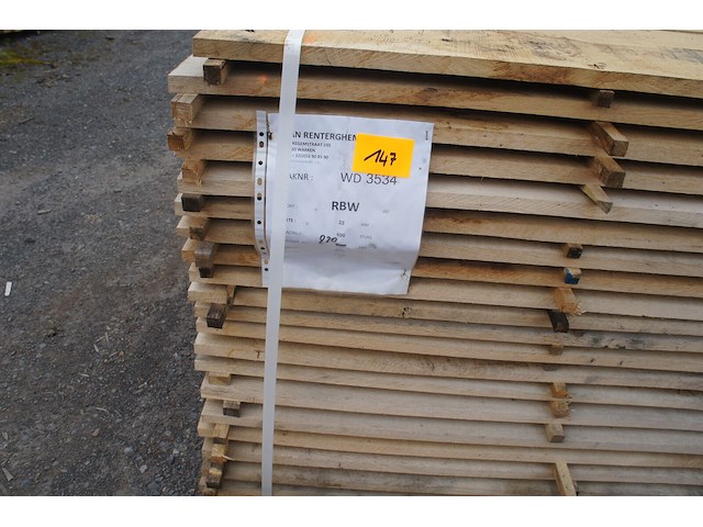 1 m³ eiken planken 22mm - afbeelding 2 van  3
