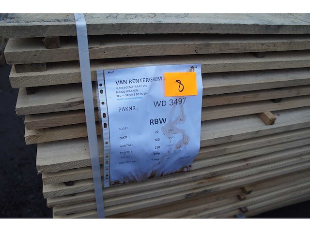 1 m³ eiken planken 22mm - afbeelding 1 van  4