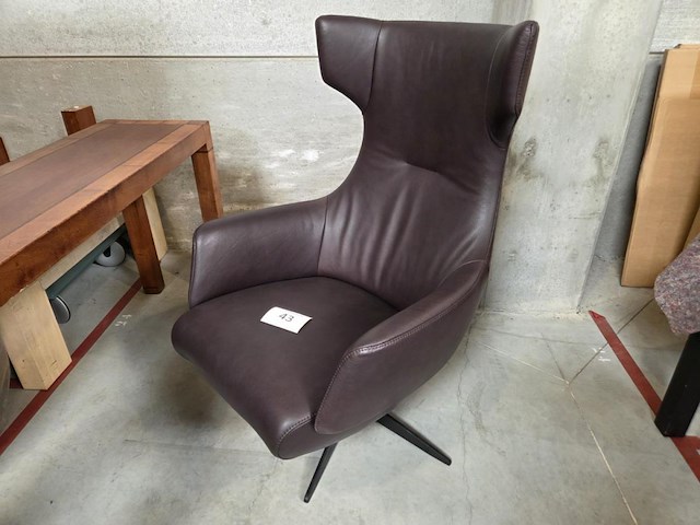 1 manuele lederen relax armstoel toorop - afbeelding 1 van  8