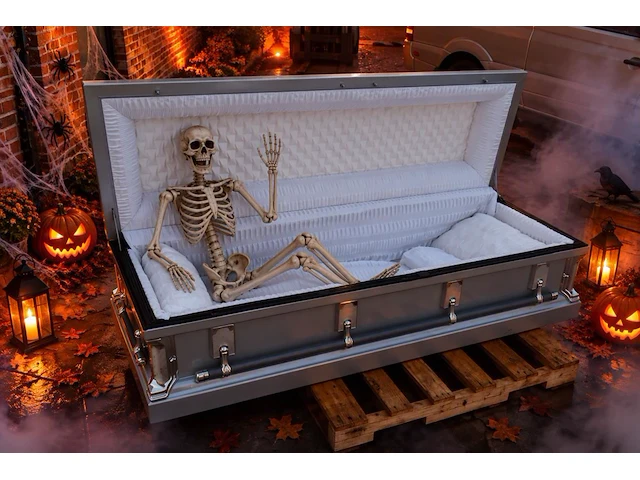 1 metalen doodskist, 🎃geschikt voor halloween🎃 - afbeelding 1 van  5