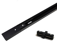 1 meter rail 1 fase 2 draden met doorverbinder (6x) - afbeelding 1 van  4