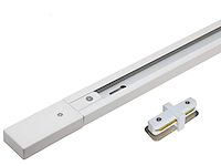 1 meter rail 1 fase 2 draden met doorverbinder(4x) - afbeelding 1 van  4