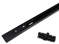 1 meter rail 1 fase 2 draden met doorverbinder(4x) - afbeelding 1 van  4