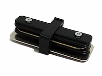 1 meter rail voor 1 fase 2 draden railsystem met doorverbinder zwart(20x) - afbeelding 3 van  4