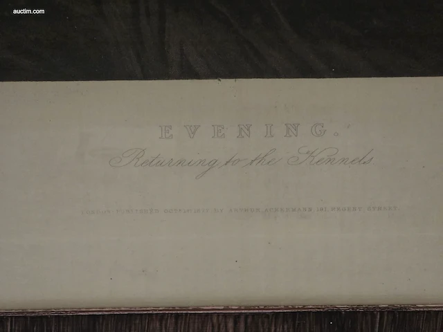 1 paar 19e-eeuwse handgekleurde jagtgravures... - afbeelding 3 van  5