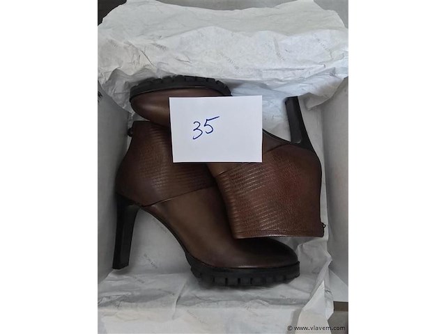 1 paar bruno premi bruin leder, maat 40 - afbeelding 2 van  2