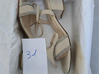 1 paar carthago open schoen veloers beige, maat 40 - afbeelding 2 van  2