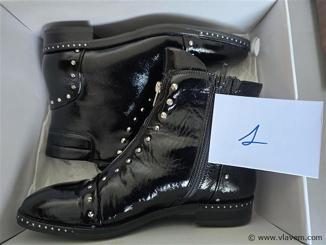 1 paar di lauro zwart lakleder, maat 40 - afbeelding 2 van  2