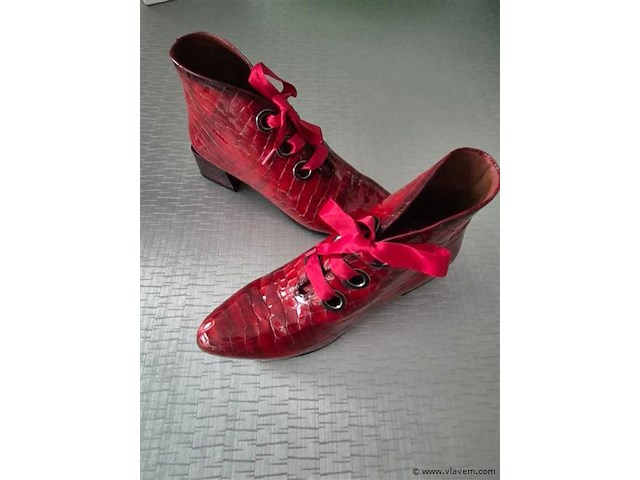 1 paar hispanitas rood lak crocco, maat 40 - afbeelding 1 van  2