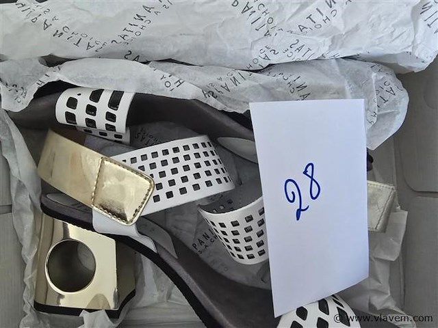 1 paar hispanitas wit goud, maat 40 - afbeelding 2 van  2