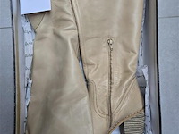 1 paar illune dames laars beige leder, maat 40 - afbeelding 2 van  2