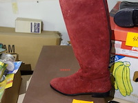 1 paar laarzen rood/daim - maat 37 - afbeelding 1 van  1