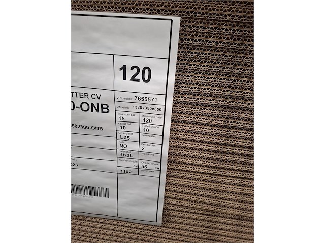 1 pallet kartonnen plooidozen 138x35x35 - afbeelding 2 van  2