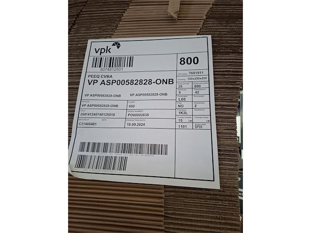 1 pallet kartonnen plooidozen 30x25x20 - afbeelding 2 van  2