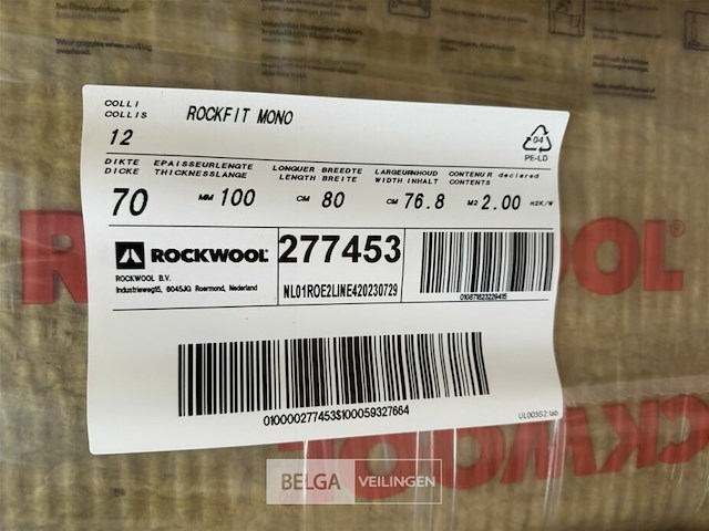 1 pallet met rockwool pakken - afbeelding 5 van  5