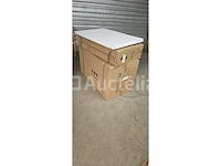 1-persoons badkamermeubel 100 cm wit - incl. kraan - afbeelding 2 van  2
