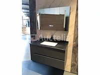 1-persoons badkamermeubel 100 cm wit - incl. kraan - afbeelding 5 van  7
