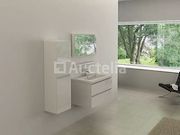 1-persoons badkamermeubel 60 cm hoogglans wit - incl. kraan - afbeelding 2 van  3