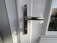 1 pvc voordeur met houtstructuur en glazen paneel frager - afbeelding 7 van  7