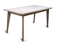 1 rechthoekige eetkamer tafel met conische poten - afbeelding 1 van  1