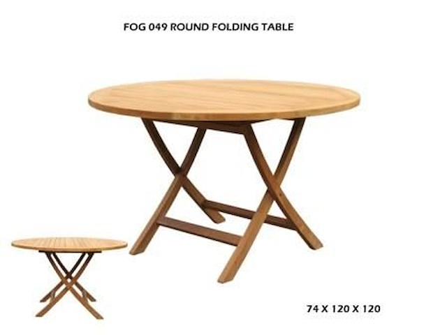 1 ronde klaptafel terrastafel - afbeelding 1 van  2