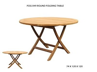 1 ronde klaptafel terrastafel - afbeelding 1 van  2