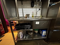 1 rvs spoelbak vv handgreepkraan