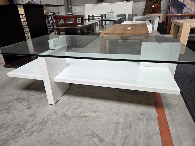1 salontafel met glazen blad - afbeelding 3 van  3
