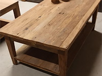 1 salontafel rechthoekig in massief recyclad teakhout - afbeelding 2 van  3