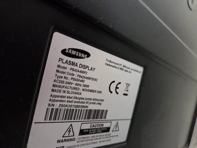 1 samsung plasma tv scherm - afbeelding 5 van  5