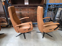 1 set elektrische lederen relax armstoelen timon - afbeelding 2 van  7