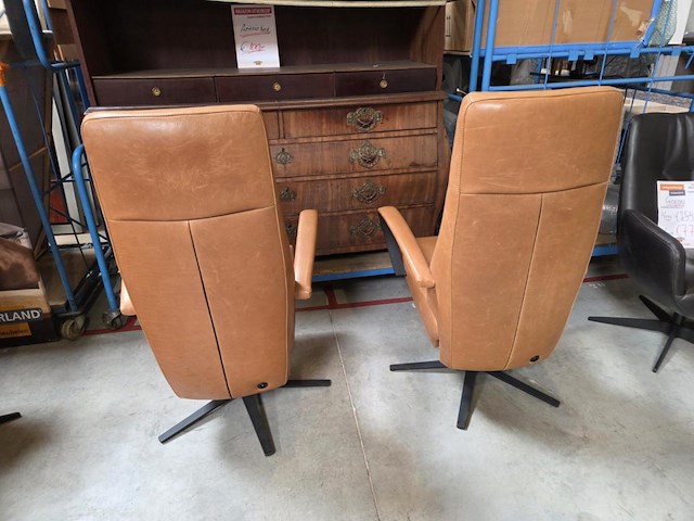 1 set elektrische lederen relax armstoelen timon - afbeelding 3 van  7