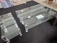 1 set glazen salontafel met bijzettafel the haque - afbeelding 1 van  6