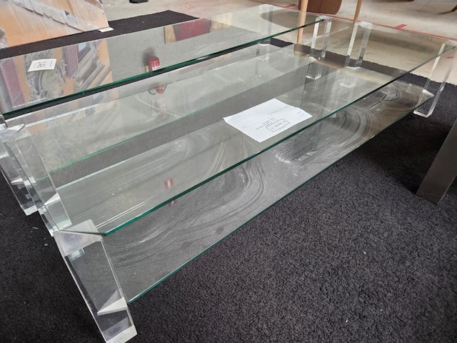 1 set glazen salontafel met bijzettafel the haque - afbeelding 4 van  6