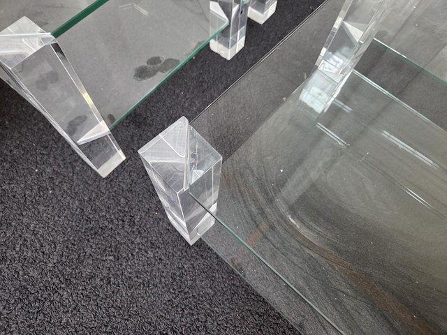 1 set glazen salontafel met bijzettafel the haque - afbeelding 6 van  6