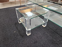 1 set glazen salontafel met bijzettafel the haque - afbeelding 3 van  6