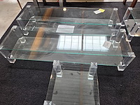 1 set glazen salontafel met bijzettafel the haque - afbeelding 5 van  6