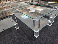 1 set glazen salontafel met bijzettafel the haque - afbeelding 6 van  6