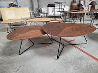1 set notenhouten salontafel twinny - afbeelding 2 van  7