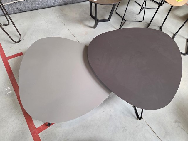 1 set salontafels met kunststof blad twinny - afbeelding 3 van  9