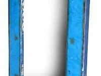 1 spiegel met ijzer rand / verschillende kleuren - afbeelding 1 van  1