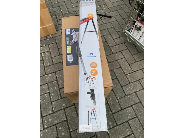 1 stel draagbare stalen schragen - afbeelding 2 van  4