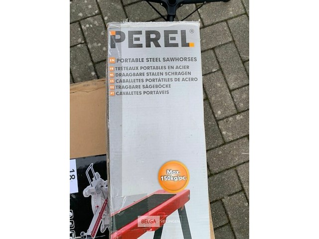 1 stel draagbare stalen schragen - afbeelding 3 van  4