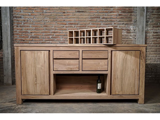 1 teakhouten keukenblok indoor/outdoor - afbeelding 3 van  3