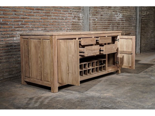 1 teakhouten keukenblok indoor/outdoor - afbeelding 2 van  3